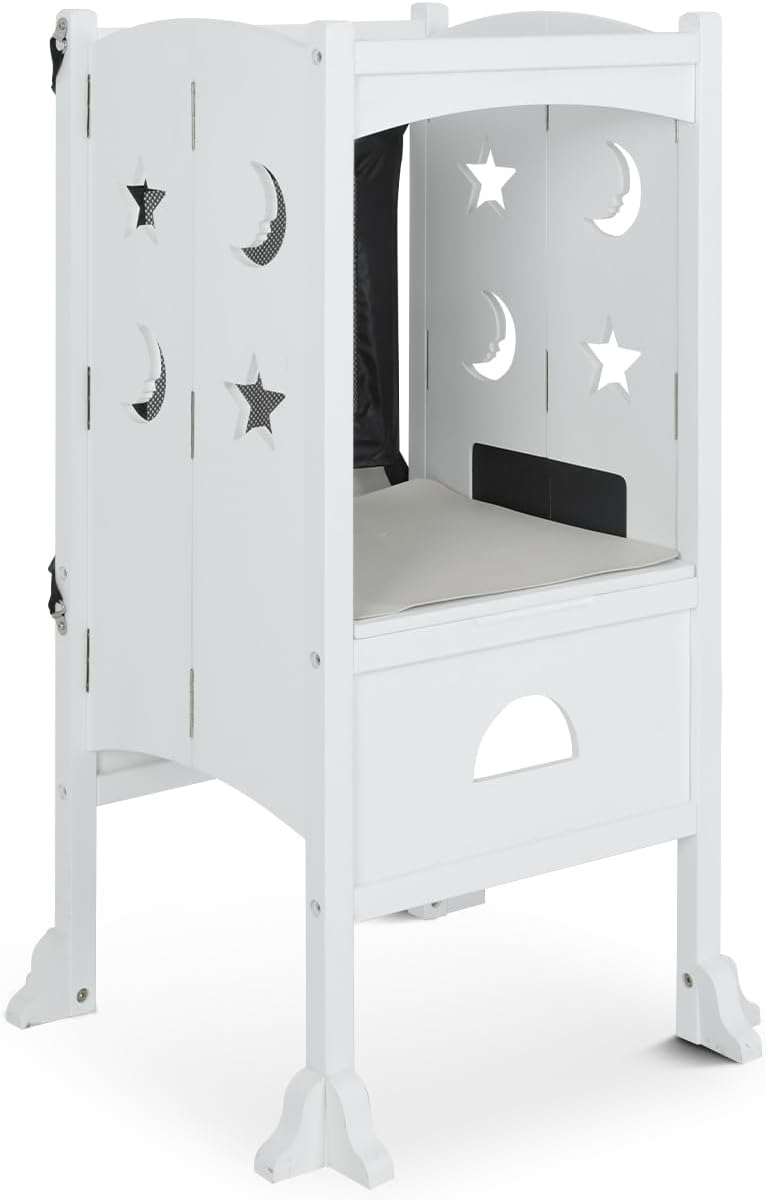 DEARYOU Toddler Stool Tower, Folding Toddler Kitchen Stool