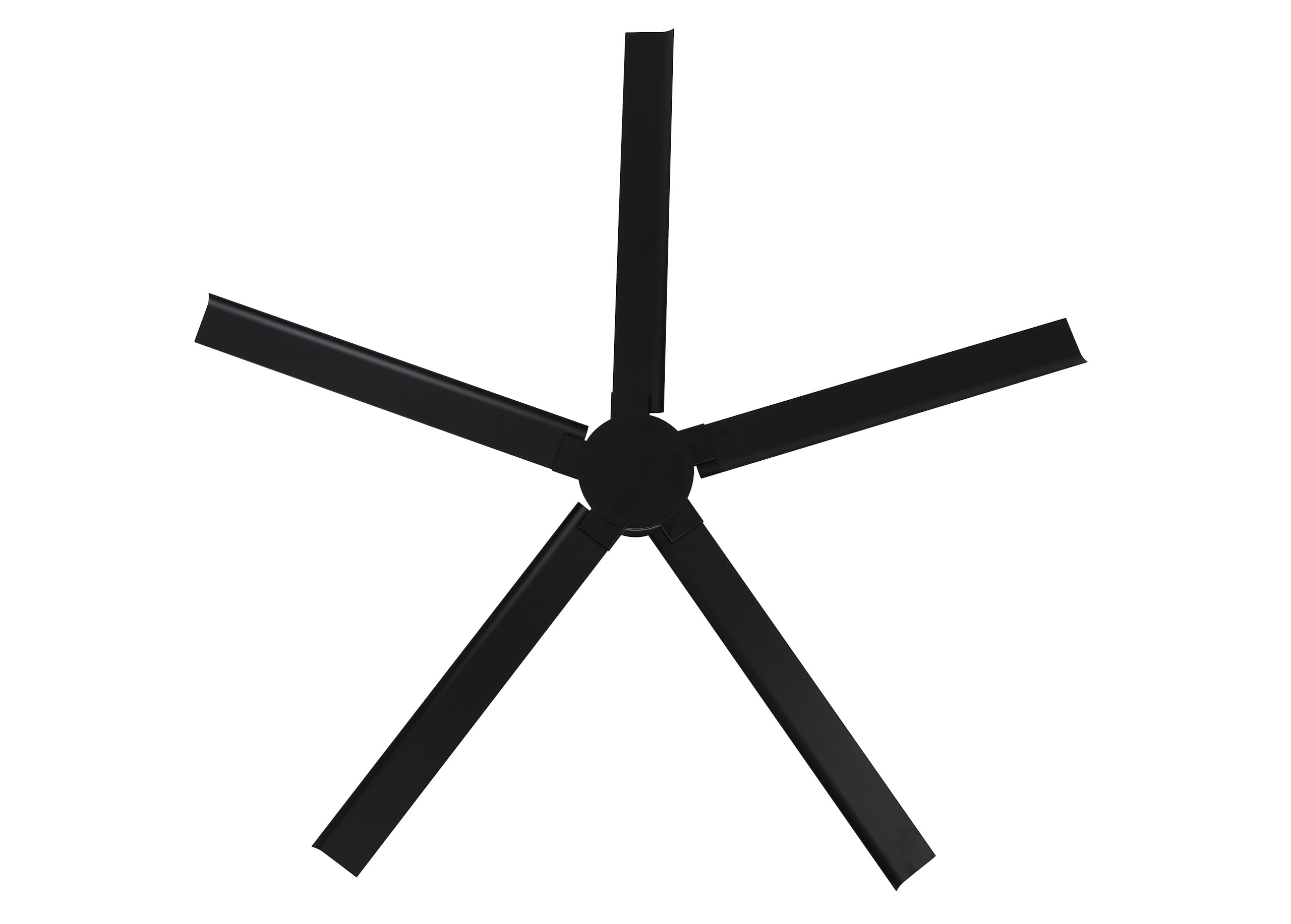 LUCCI AIR Ventilador de techo Monza de 152 cm de diámetro, 5 aspas IP55, incluye mando a distancia (negro)
