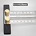 Woodworking T Ruler High Precision Gauge Marking Scale Scribe Line Ruler with Holes for Cutting Sawing,Scribing Ruler Woodwork Marking Tools Carpenter Draft Measuring Ruler Square with Stops (300mm)