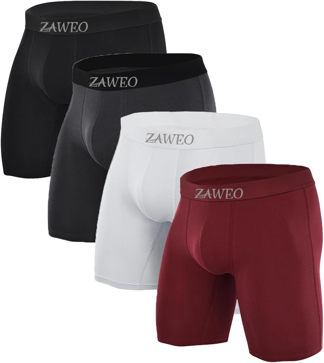 Men's Pure Cotton Underwear, Breathable, Soft, and Moisture Absorbing, Suitable for High-intensity Sports, 4-Piece Set