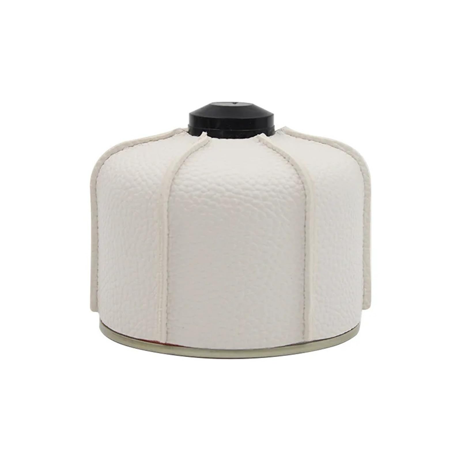 1PCS Outdoor Camping Flat Gas Cylinder Leather Cover Alpine Picnic Protective Butane(White S)
