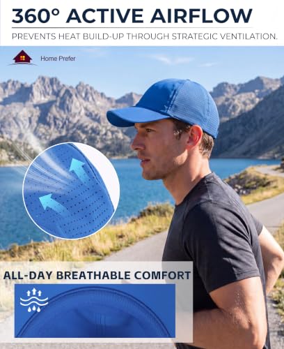 Image of Home Prefer Reflective Water Repellent Quick Dry Airy UPF50+ Sun Hat for Men Women Outdoor Sports Baseball Caps Unisex