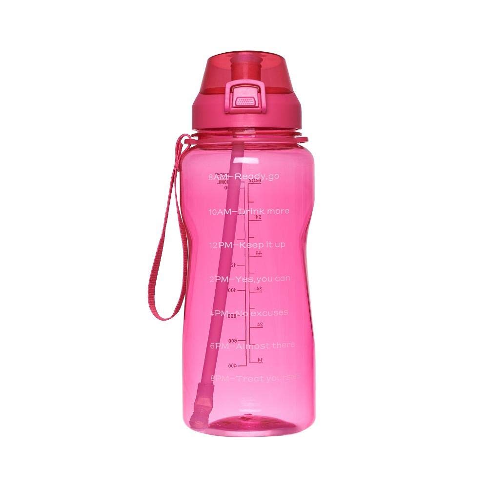 Bouteille d'eau en Tritan sans BPA 2L rouge gourde durable de sport haut de gamme