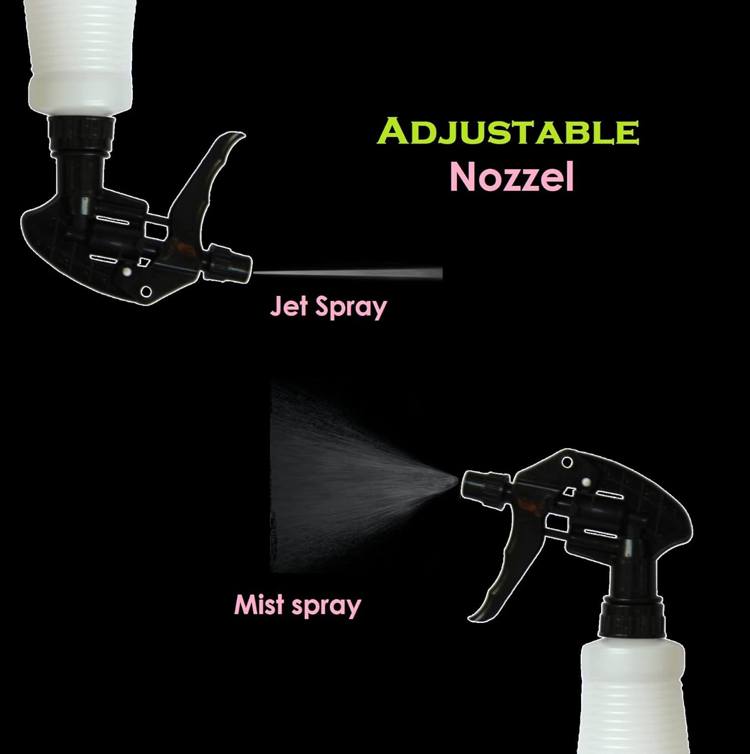 ALTRUIST Unbreakable Plastic Empty Spray Bottle Double-Shot Trigger Mist & Jet Spray Bottle 1000ml For Sanitizer | Oil | liquid | Fogging | Room Spray | Saloon Glass Cleaning (White) (Pack of 3) 2