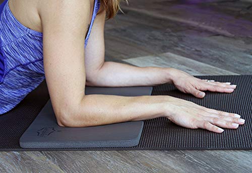 Sukhamat Yoga Knee Pad - New! 15Mm (5/8") Thick - The Best Yoga Knee Pad For A Pain Free Fitness Exercise Workout. Cushions Pressure Points. Complements Your Full-Size Yoga Mat. (Grey) #TOP4