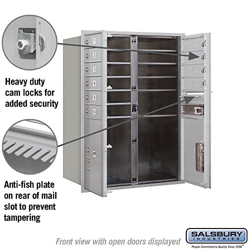 Salsbury Industries 3711D-10Afu 4C Horizontal Mailbox, Aluminum #TOP2