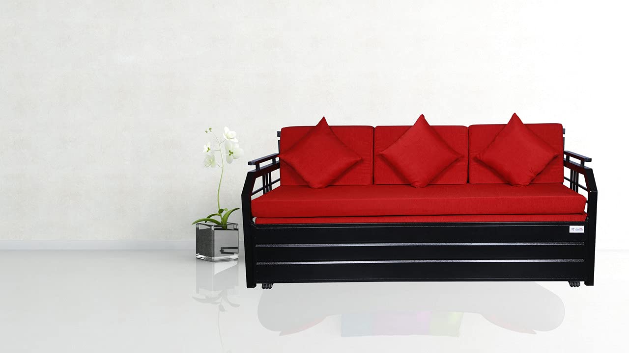 Metal Sofa Cum Bed with Hydraulic Storage Queen Size Bed Texture Finish – Colour White by A1 Star Furniture.|A1SFSC32| Metal Sofa Cum Bed with Hydraulic Storage Queen Size Bed Texture Finish – Colour White by A1 Star Furniture.|A1SFSC32|