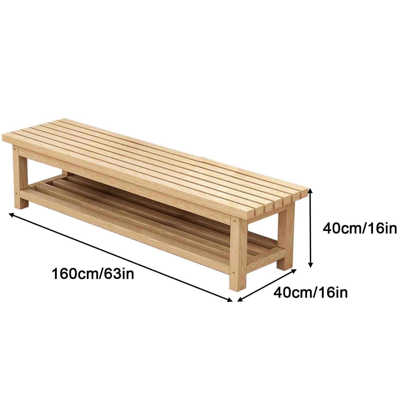 Banc de Jardin en Bois 2 Places avec Rangement, résistant aux intempéries, supportant jusqu'à 300 kg, idéal pour Balcon, terrasse et Parc.