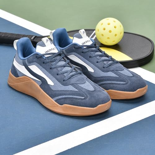 Image of Impakto para X Court Men's Sneakers | Lightweight & Cushioned Insole | Lace-Up Shoes for Casual Outings,Walking & Gym | Anti-Skid Rubber Sole for Non-Marking Activity