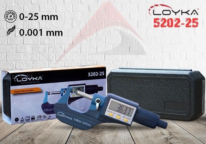 Loyka 5202-25 Dijital Hassas Mikrometre 0-25 mm