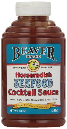 Beaver Seafood Cocktail Sauce with Fresh Grated Horseradish, 13 Ounce Squeeze Bottle