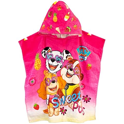 Paw Patrol Girls Hooded Poncho Towel Cover