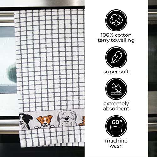 Samuel Lamont & Sons Poli-Dri Jacquard Tea Towel Grey Dogs, Size 50cm x 70cm, 100% Cotton Terry Towelling, Ultra-absorbent & Super Soft, Machine Washable, Grey, One Size - Cosy Home Interiors Samuel Lamont & Sons Poli-Dri Jacquard Tea Towel Grey Dogs, Size 50cm x 70cm, 100% Cotton Terry Towelling, Ultra-absorbent & Super Soft, Machine Washable, Grey, One Size - Image 7