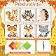 Aragallant 12 Herbst Tier Bastelsets für Kinder 3+, Herbst Kreativsets zum Herbst Basteln Bastelhandwerk mit Moosgummi Schablonen Aufkleber, DIY Herbstdeko Fenster Anhänger
