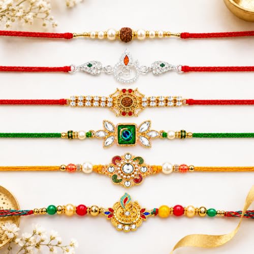 Image of Rakhi Set Combo with Roli Chawal