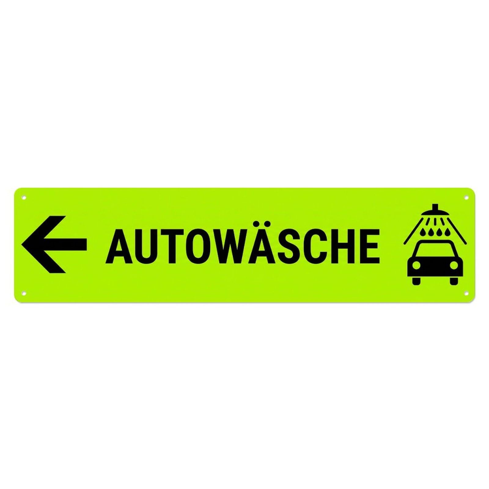 Okahys 4X16inch(10X40cm) Autowaesche Left Navigation Metal Tin Sign