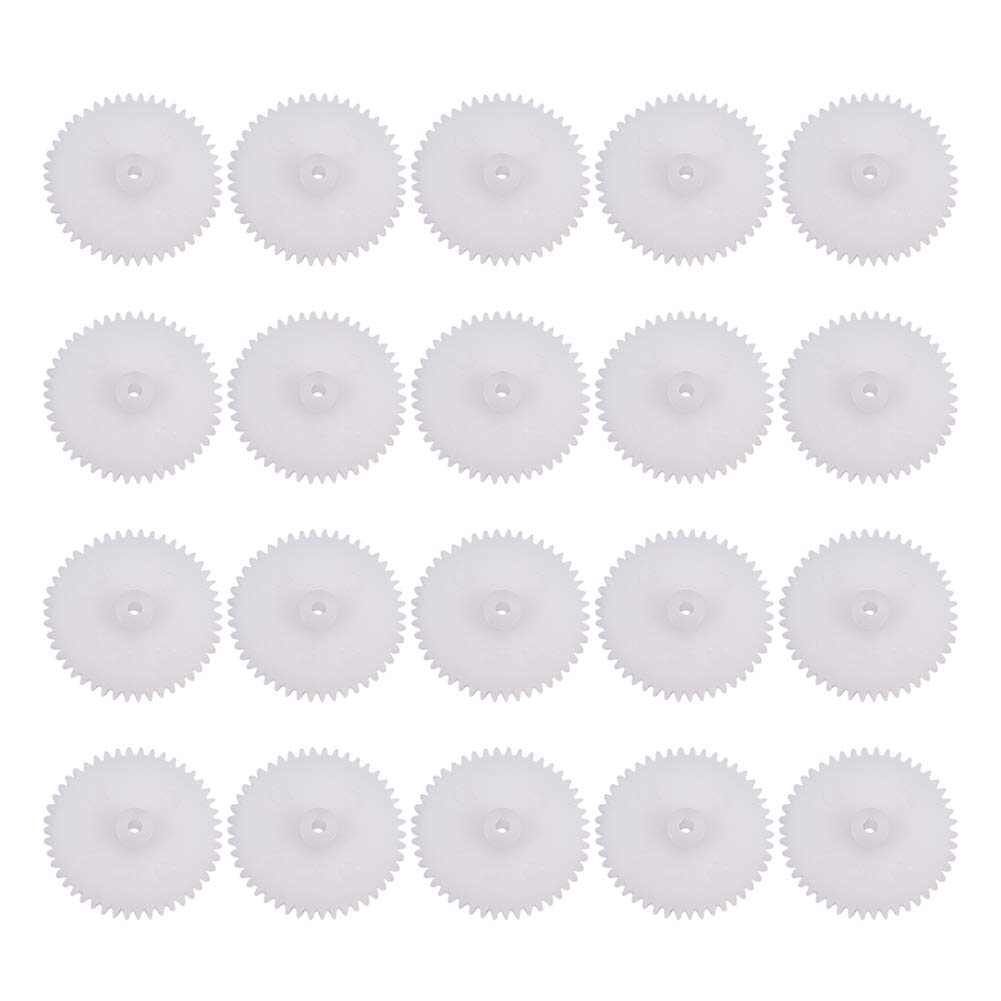 Jutagoss 20pcs Plastic Gears 46 Teeth Model 462A Reduction Gear Plastic Worm Gears for RC Car Robot Motor