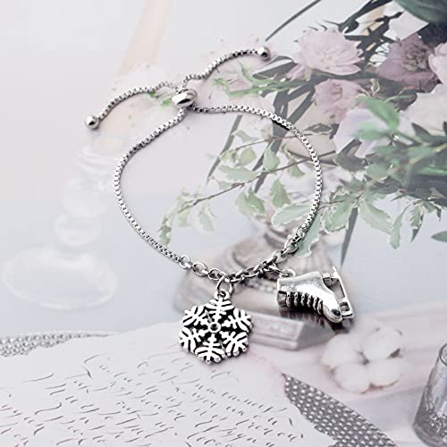 MYOSPARK Skater Gift Ice Skating Charm Bracelet Figure Skating Jewelry Skating Team Gifts Skate Lover Gift3
