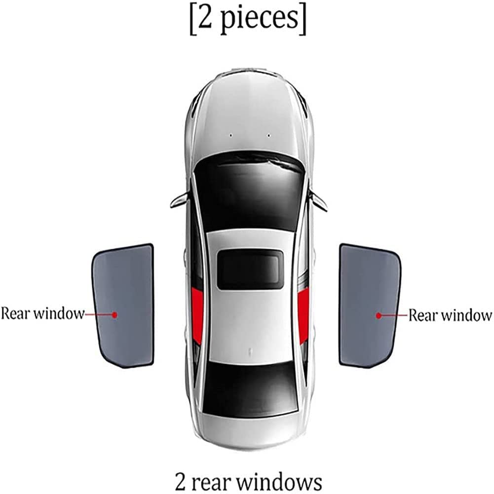 Parasol de Coche para Mazda 2 ventana trasera 2007-2013, A medida Malla Ventana Lateral Cortina Bloquea Rayos UV Mosquitera Parasoles Proteger Del Sol Accesorios
