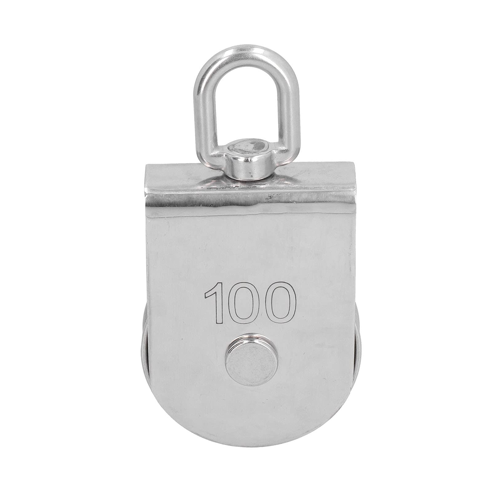 Marine-Riemenscheiben-Hebe-Einzelrolle 100 mm |316 Edelstahl 2205lb drehbar für Schiffe/Boote |Oxidationsbeständiger Flaschenzug für schweres Heben