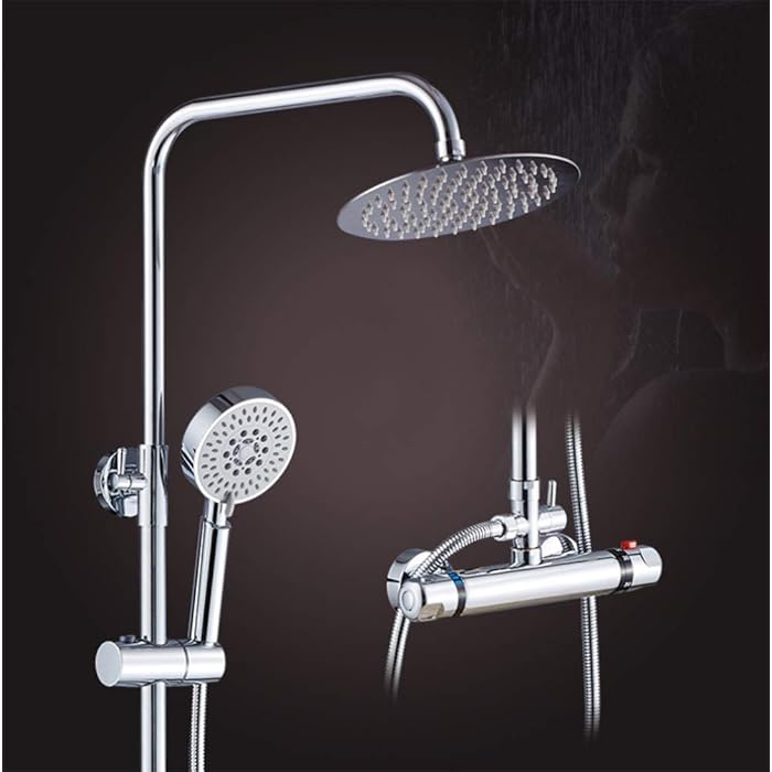 Buy Shower Set Thermostatic 38 °C Mixer Shower Thermostatic with Rain