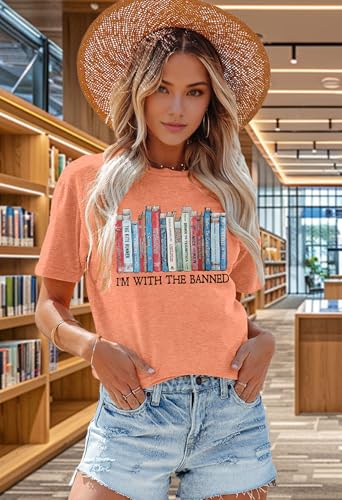 Image of Books Shirts for Women Reading T-Shirt Book Lover Tops Funny Readers Gifts Clothes Casual Librarian Tees