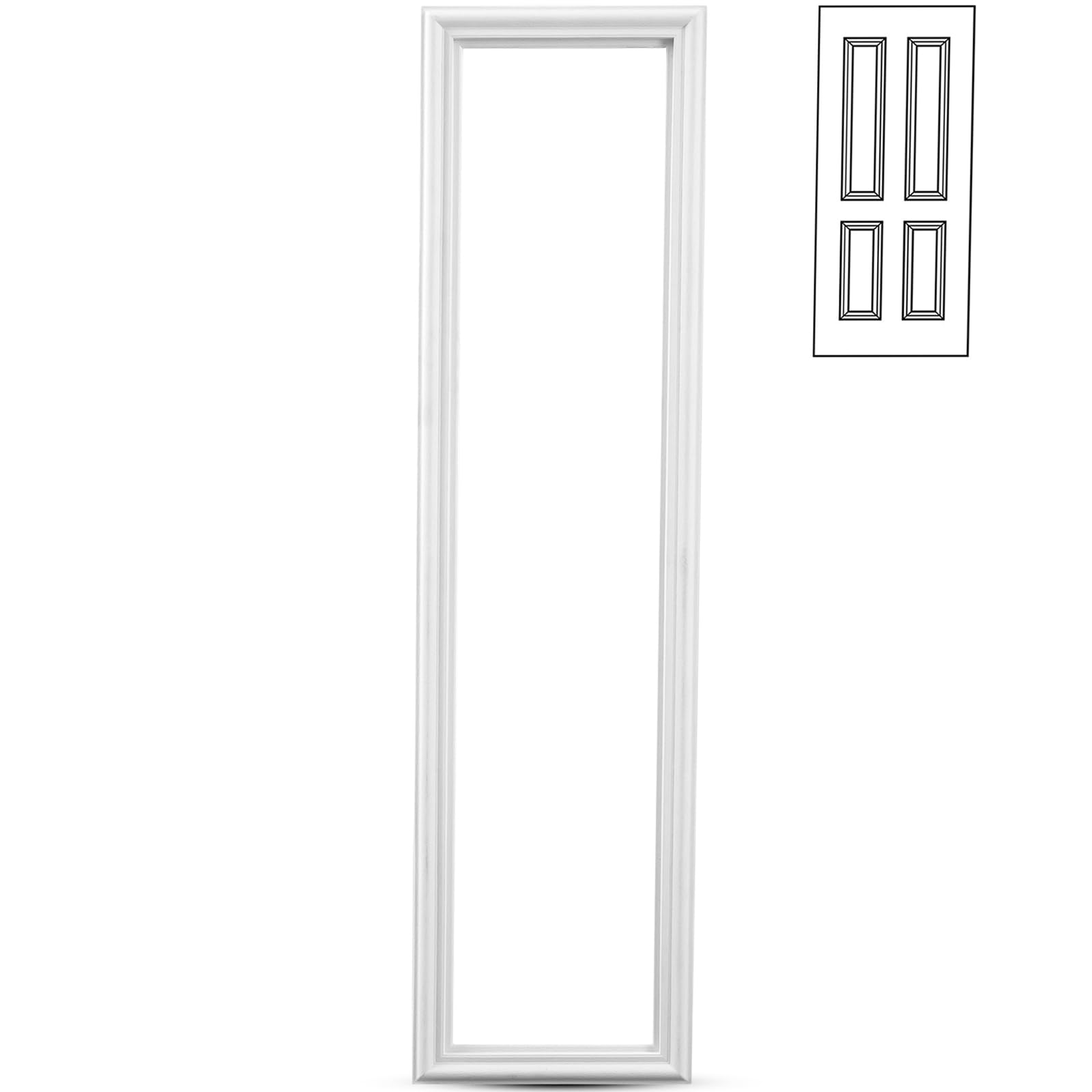 pushglossy 8 x 36 entry door frame only replacement kit for 1'' glass (glass not included) 1 lite exterior front door window frame replacement grille inserts home improvement easy to install use