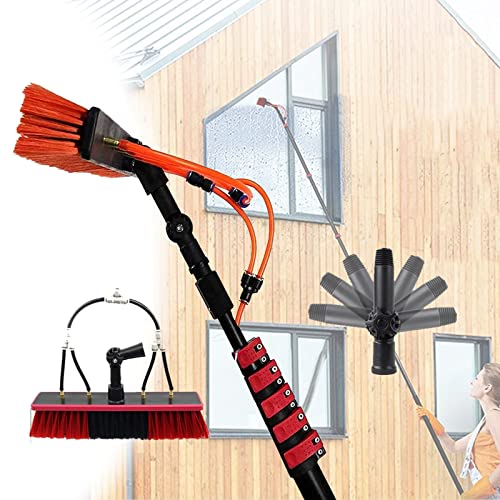 Kit de nettoyage pour vitres et panneaux solaires avec manche extensible