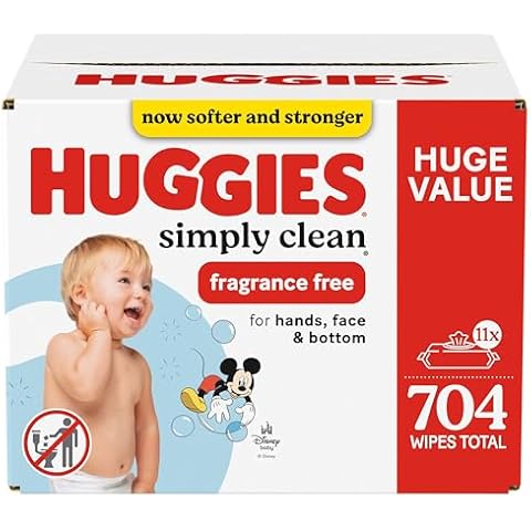 Huggies Simply Clean Fragrance-Free Baby Diaper Wipes Cover