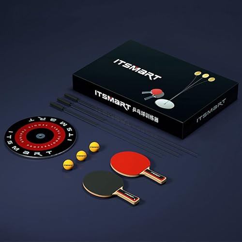 Miniatura 9 de ibasenice Juego de palas de entrenamiento de tenis de mesa, pelotas de pong, juguetes de pingpong de dibujos animados con paleta de mano y ojo,