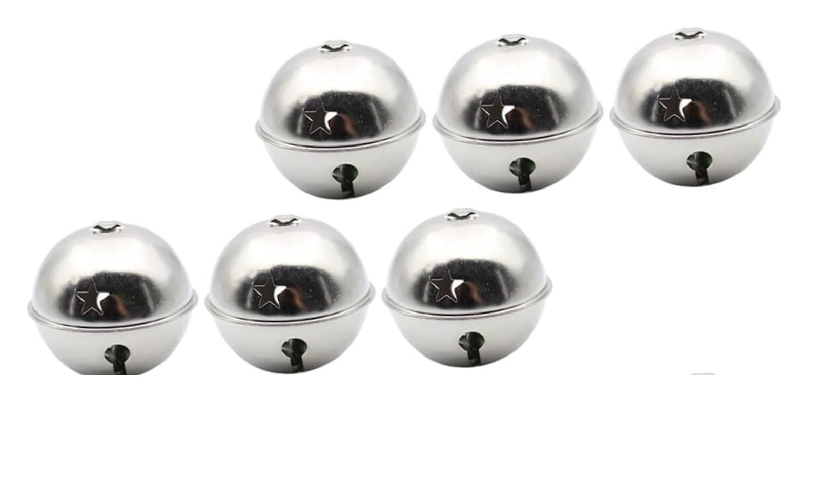 Campane artigianali, ornamenti for campane di Natale, campanelli artigianali, campana in lacca d'argento appesa campana ornamentale for campana di Natale(3cm*20pcs)