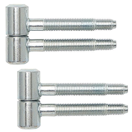 Gedotec Paumelles pour Portes Chambres | Gr. ø 16mm | 2 Pièces | Métal Zingué Bleu | Rénovation en 2 Parties | À Percer pour Portes en Bois à Feuillure...