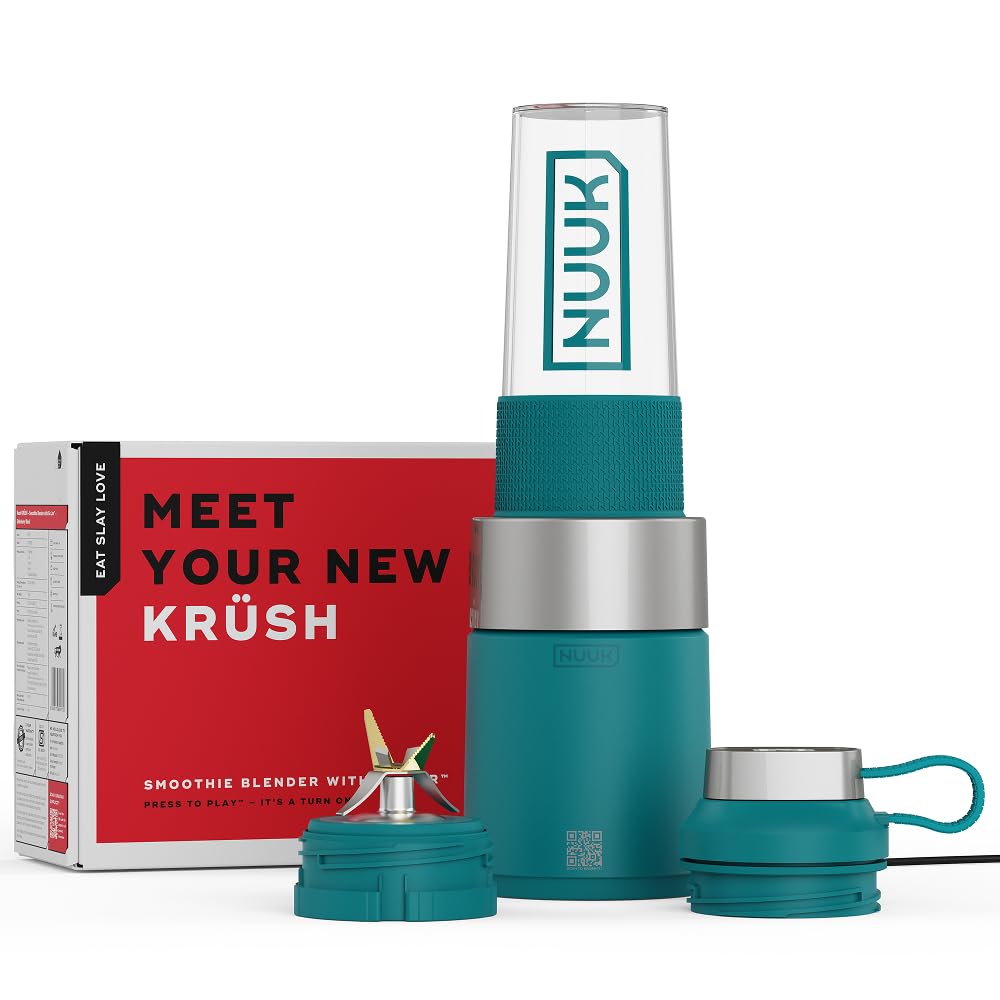 NUUK KRUSH Smoothie Blender with 2 Go Jars | 500W Personal Blender with 24,500 RPM | 6 Leaf Blade Design || Titanium Alloy Material | 460ml BPA-Free Go Jar™ | Smoothie Maker for Gym, Office, & Kitchen-image-34