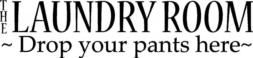 DecalgeekThe Laundry Room Drop Your Pants Here Vinyl Wall Art Decal
