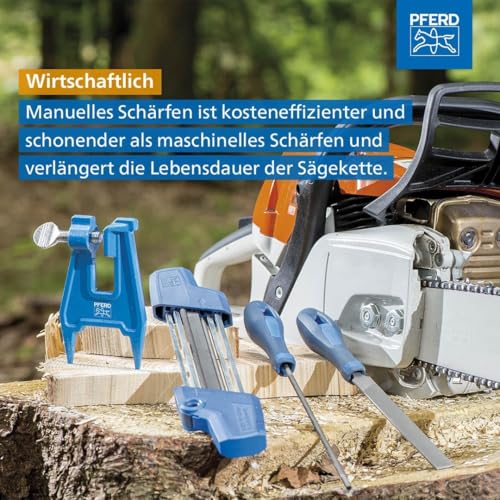 PFERD Feilbock, 18301038 - für ein sicheres Fixieren der Führungsschiene beim Schärfen der Sägekette - flexibel am Einsatzort verwendbar