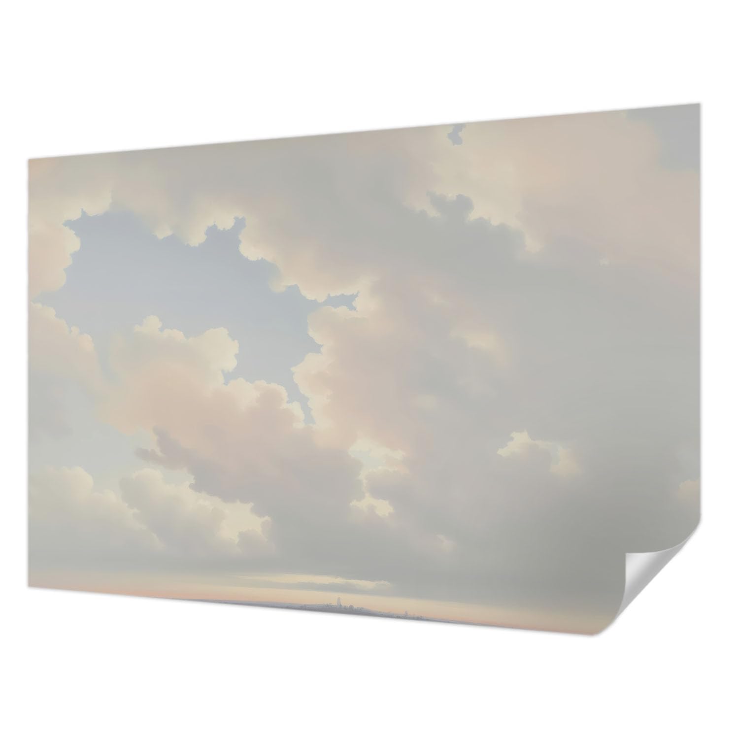 Décor Mural Adhésif 152x104 cm Ciel pastel Tulup papier peint intissé moderne