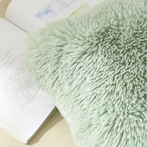 Image of Faux Fur Throw Pillow Covers for Couch Decorative Pillows 16x16 Inch