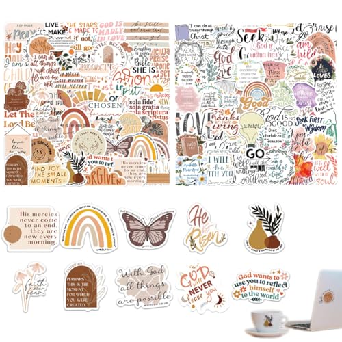 Juego de 100 pegatinas con frases inspiradoras, afirmaciones positivas y frases motivacionales, vinilo creativo DIY impermeable para portátiles, botellas de agua, álbumes de recortes y carpetas.