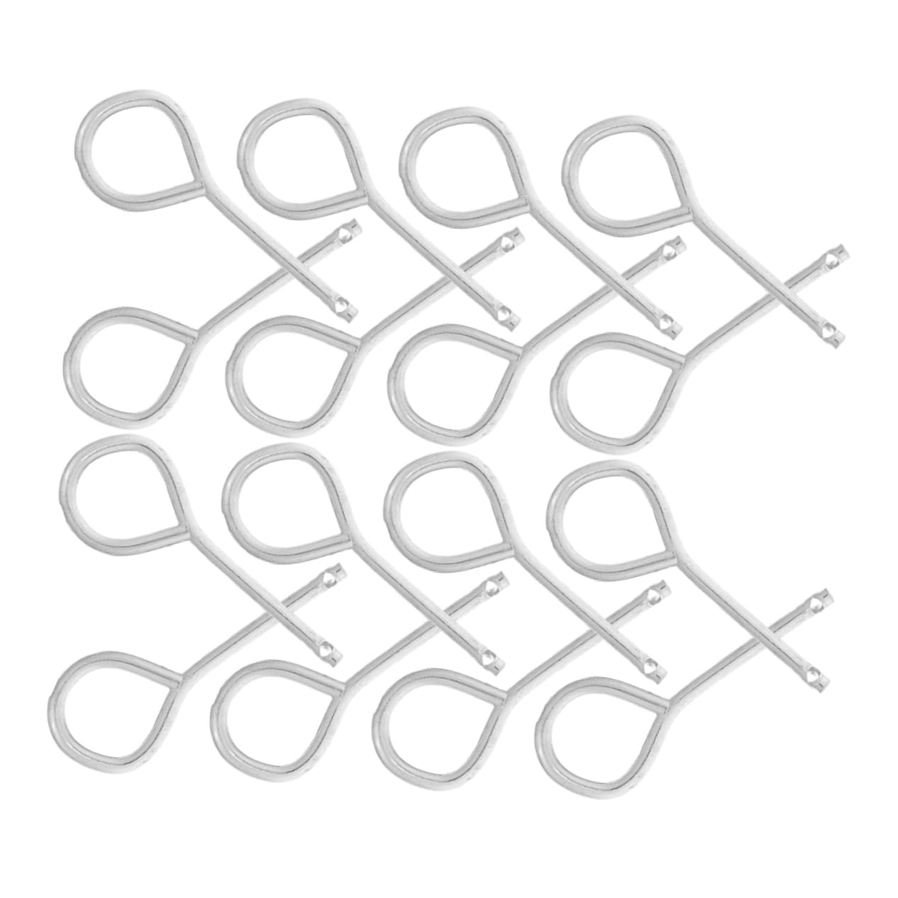 SHINEOFI 5 Set Set Chiusura Estintore Sostituzione Coperture Forniture Di Estintori Perni Di Bloccaggio in Metallo Perno Di Blocco Acciaio Inossidabile Silver 30 Pezzi*5