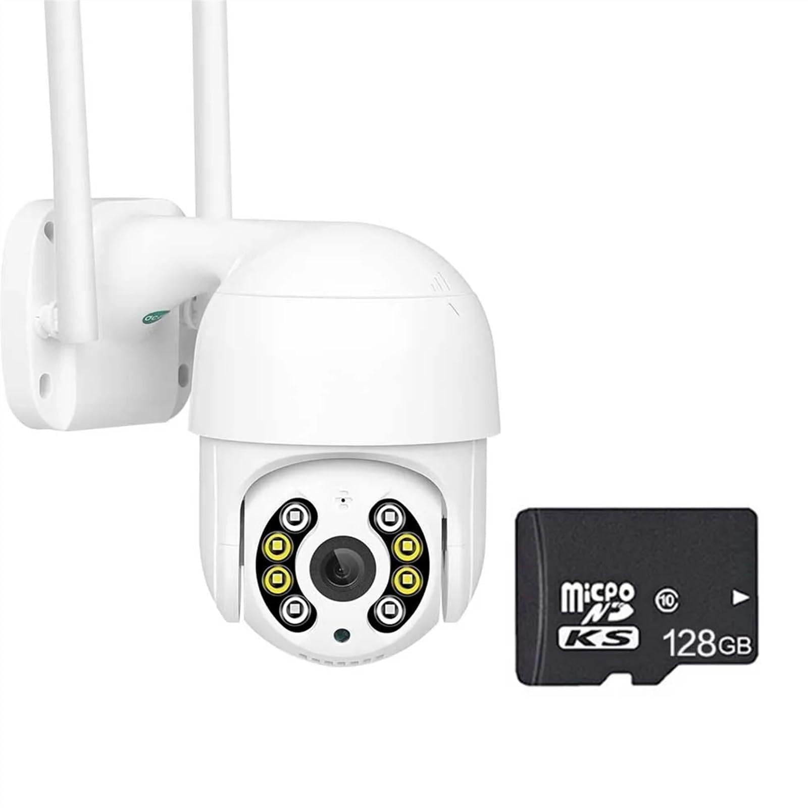 Kamera bezpieczeństwa, Bezprzewodowa kamera IP 4K 8MP Zewnętrzna PTZ do monitoringu 4MP HD Automatyczne śledzenie Kamera CCTV P2P(1080P Add 128G)