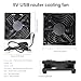 AuyiHomu 120mm USB PC Fan, High Airflow Cooling Fan for Router, PS5, Xbox Series X, TV Box, Quiet DC 5V Mini Desk Fan USB Powered for Electronics, Receiver, AV Cabinet & Server