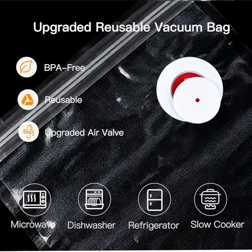 Image of MEGAWISE Handheld Cordless Vacuum Sealer Pump, Rechargeable Portable One‑Button Automatic Sealer for Dry & Moist Food, Compatible with 99% Vacuum Sealer Bags, for Kitchen, BBQ & Travel