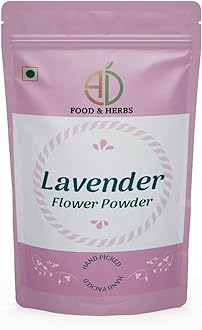 A D Food & Herbs Organic Lavender Flower Powder Aromatic Edible for Homemade Lattes, Tea Blends, Bath Salts, Gifts, Crafts (100 Gms)