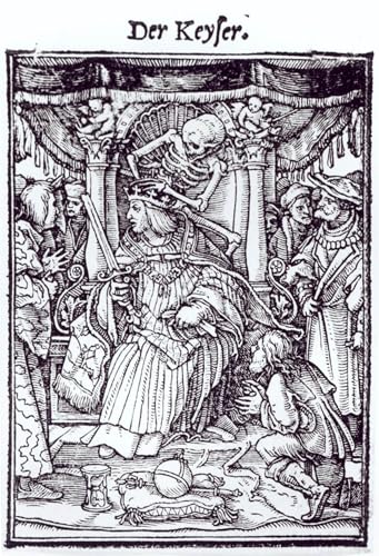 Affiche La mort et l'empereur Hans Holbein pour décoration murale de chambre vintage