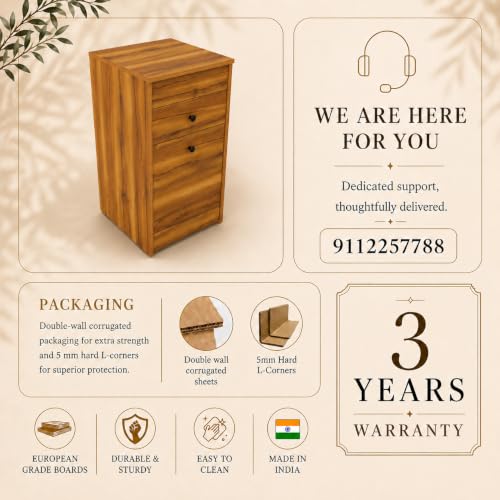 Image of Studio Kook Beleza Dressing Table with Mirror & Seat, Amber Walnut | Engineered wood dresser with lift-up mirror, drawer and pull-out cushioned storage seat; compact closed size 45 x 45 x 80 cm.