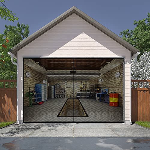 LIAMST Garage Door Screen for 9x7FT,1 Car Garage Doors- Reinforced Fiberglass Door Screen,Stronger...
