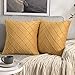 MIULEE 2 Piezas Funda de Cojines Terciopelo Suave Color Sólido Funda de Almohada Moderna Duradera Decoración para Habitacion Sofá Comedor Cama Dormitorio Oficina Sala de Estar 40x40cm Golden