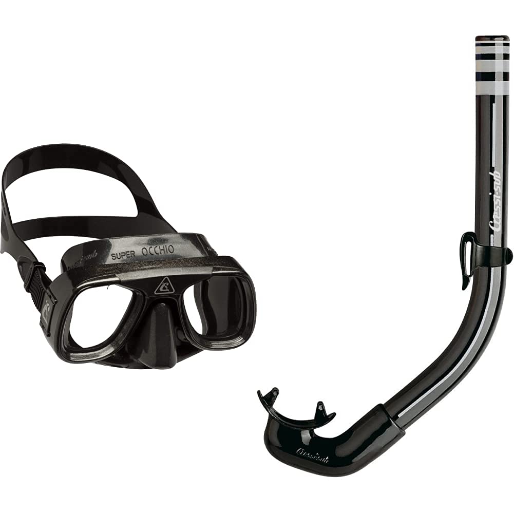 Cressi Superocchio, Maschera Subacquea Unisex – Adulto, Nero & America Snorkel, Unisex – Adulto, Nero