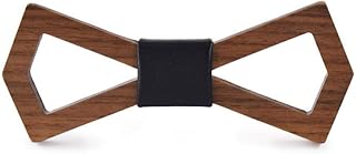 Cravatta da uomo in legno con fiocco scava fuori Sharp Corner Bowtie per Smoking, festa di nozze, 1 pz