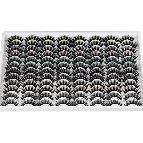 48 Pairs Full Fluffy Wholesale Lashes 8 Styles Lightweight Natural Eyelashes Pack 3D False Eyelashes for woman by wtvane